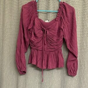 Entro Plum Ruched Blouse